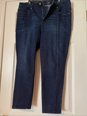 7 For All Mankind Deep Indigo Straight Leg Jeans